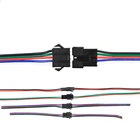 5 компл.лот JST SM разъем 2pin 3pin 4pin 5pin штекер и гнездо комплект быстрого подключения для светодиодной ленты