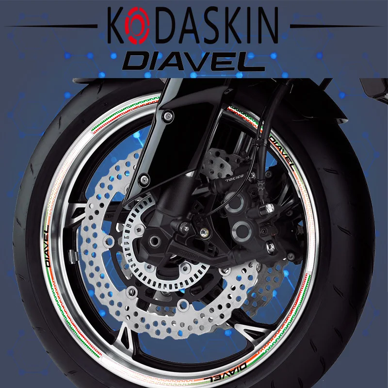 Наклейки на колеса KODASKIN наклейки в полоску для мотоцикла DUCATI DIAVEL 1200|sticker