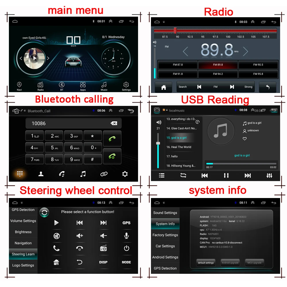 HACTIVOL 10," 2 din android 8,1 автомобильный Радио Стерео gps navi для GreatWall Wingle 5 6 2009-2012 автомобильный dvd-плеер Автомобильный мультимедийный