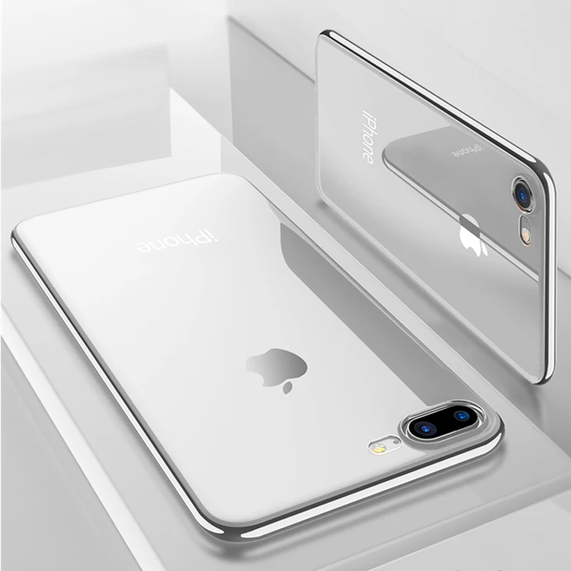 Мягкий чехол для телефона iPhone X 10 XR XS Max iPhone 6 6S iPhone 8 7 Plus 6plus 6splus 7plus 8plus Ультратонкий Прозрачный чехол