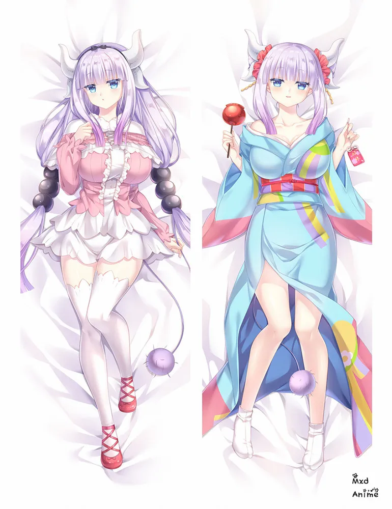 Наволочки с рисунком аниме Miss Kobayashi's Dragon Maid Tohru &amp Elma Kanna Kamui Подушка Dakimakura