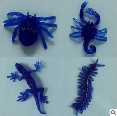 Синий Забавные гаджеты анти-стресс tdr мягкий животных насекомых модели Gecko паук скорпион сороконожка Джейк игрушки элементы новизны детские развивающие - Цвет: Синий