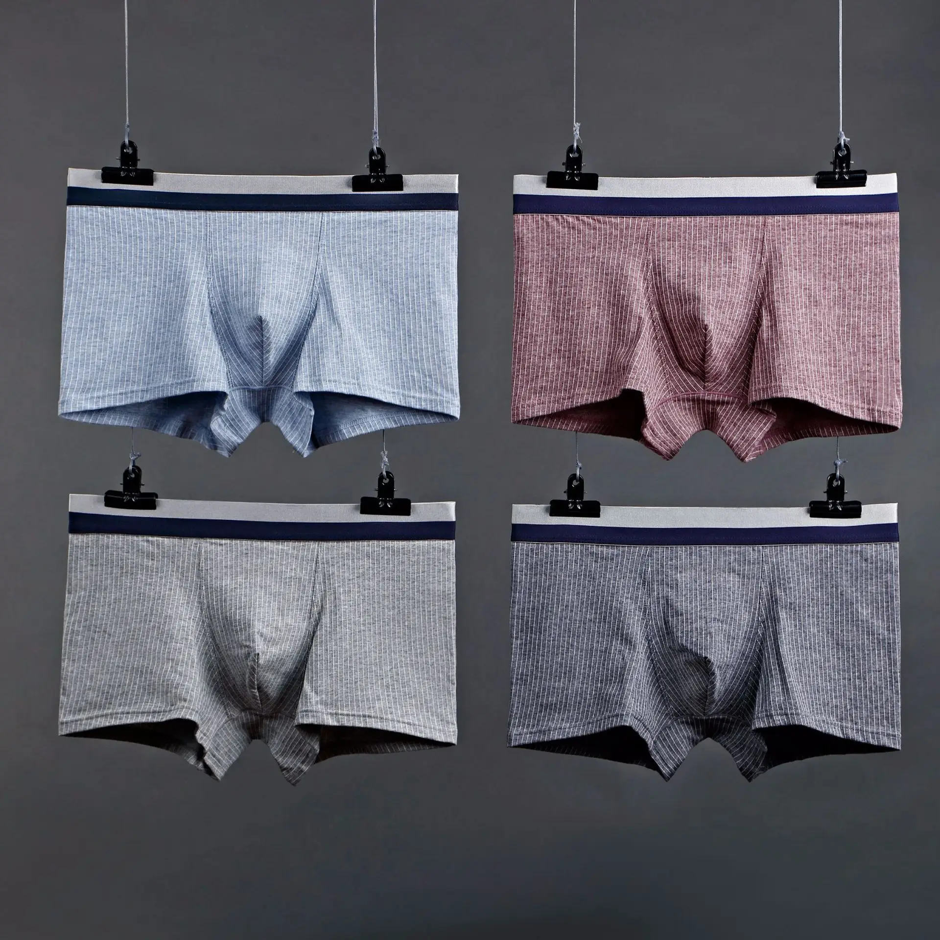 2019 осеннее и зимнее Новое хлопковое теплое Полосатое нижнее белье со средней