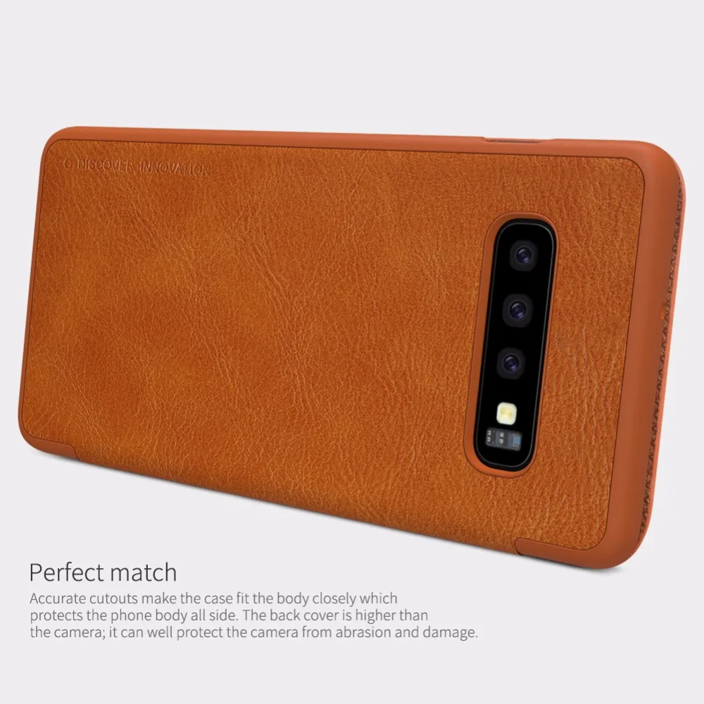 Кожаный чехол для samsung Galaxy S10/S10 Plus Nillkin QIN, защитный флип-чехол, чехол-бумажник для samsung Galaxy S10