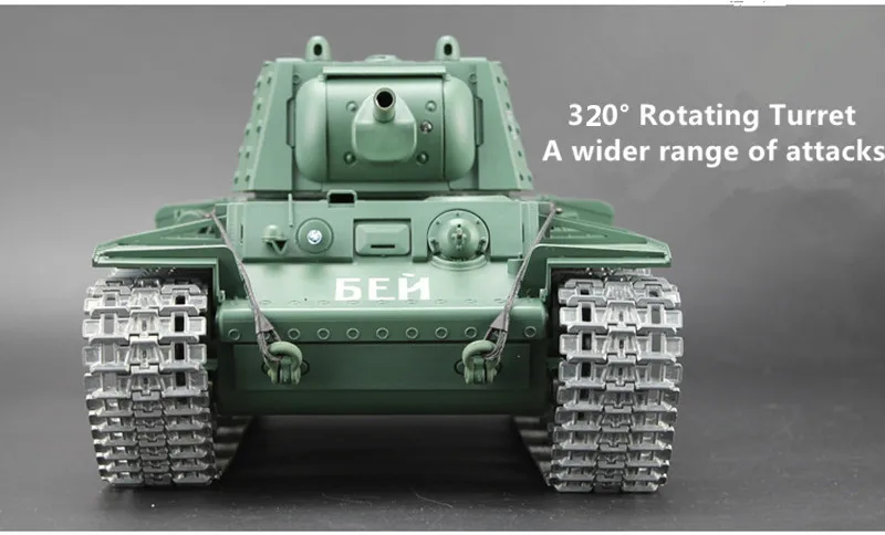 Россия KV-1 бронированный боевой танк с дистанционным управлением модель 1:16 металл/пластик револьверный вращающийся имитационный светильник звук дым мальчик р/у танк