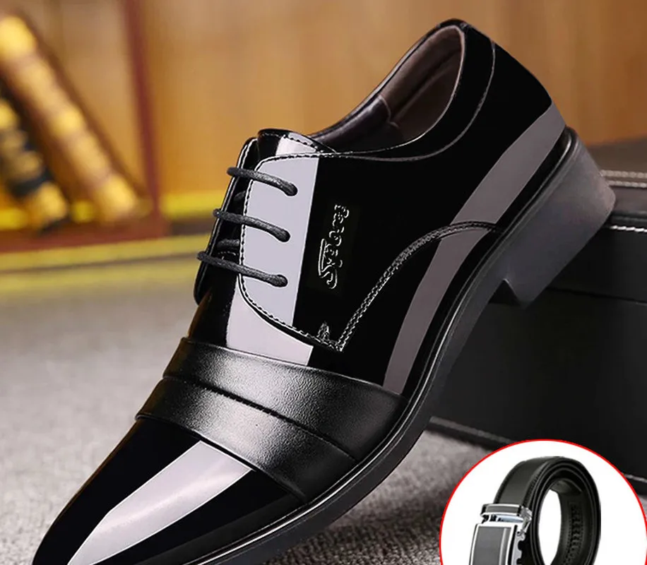 Кожаная обувь Мужская молодежная деловая повседневная с ремешком весенняя