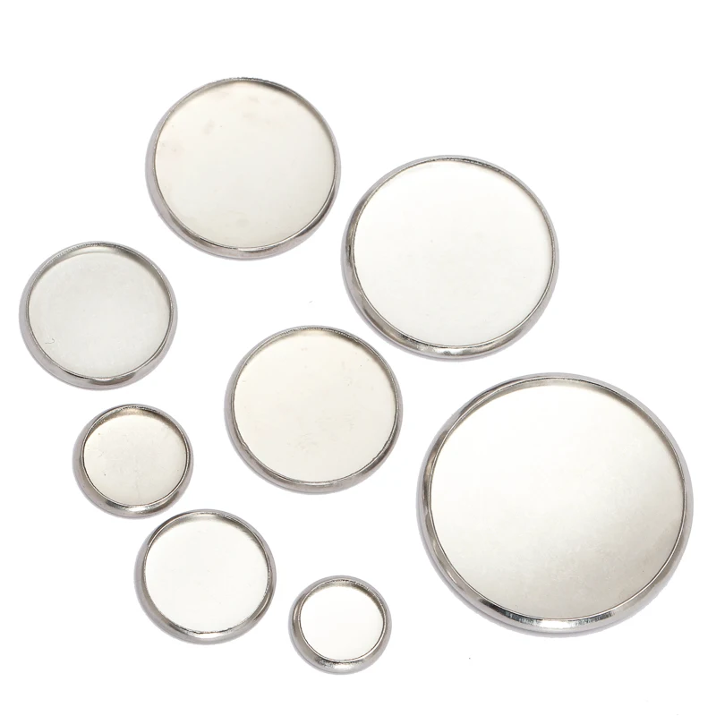 Пустая основа для кабошона из нержавеющей стали 20 шт. пустая 8/10/12/14/16/18/20/25 мм