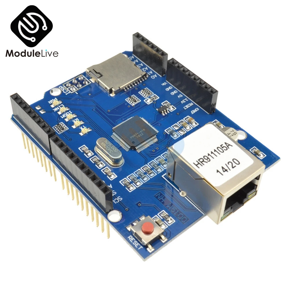 

W5100 R3 Network Ethernet Shield Expansion Board Module For Arduino Mega2560 Mega1280 Online Micro SD Duemilanove