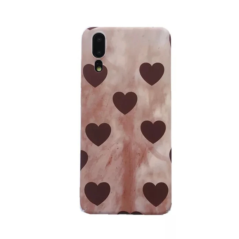LANCHE Fundas Case For Huawei P20 Lite Pro Honor V10 10 V9 9 Nova 2s 3e 3 Hard Plastic PC Heart Print Phone Cover Cases |