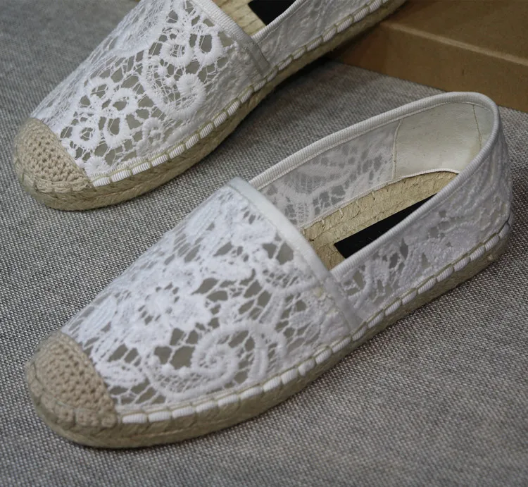 Новинка женские лоферы с кружевом фирменный дизайн Sandalias Mujer женская