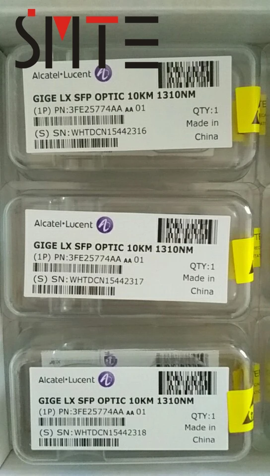 

Alcatel. Lucent 3FE25774AA 01 GIGE LX SFP OPTIC 10KM 1310NM