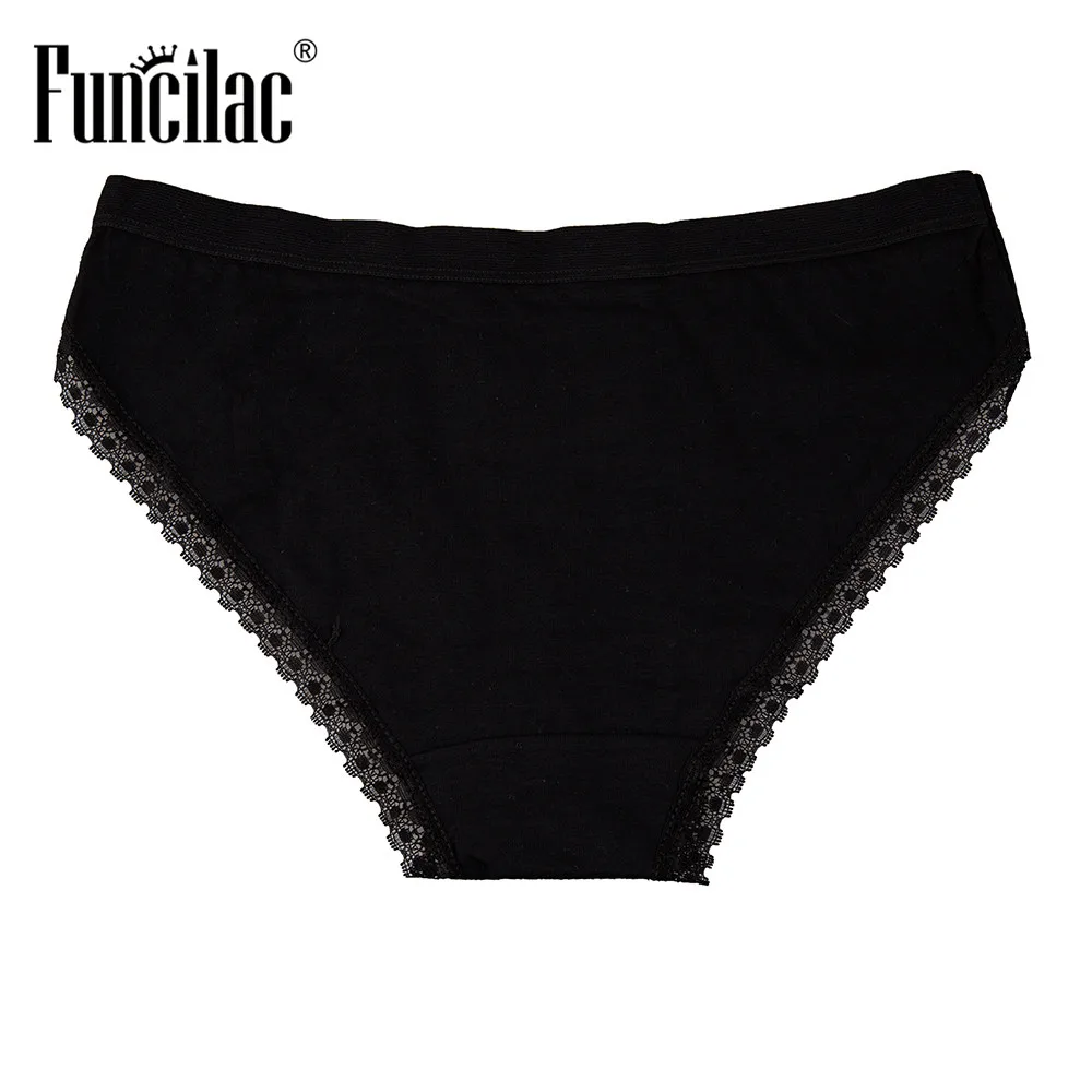 FUNCILAC женское нижнее белье кружевные хипстерские хлопковые трусики 5 шт./лот |