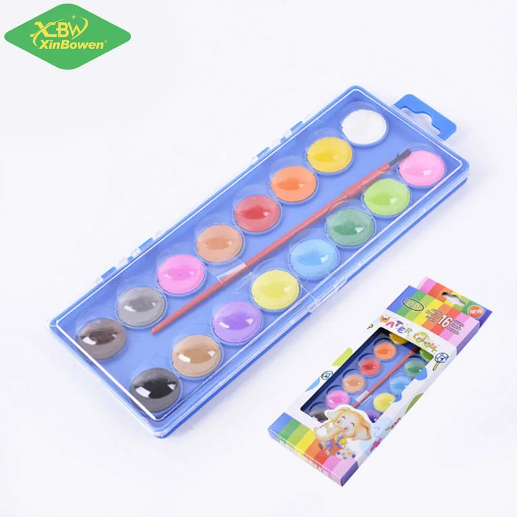 16 видов цветов портативная пластиковая коробка прессованная Порошковая твердая