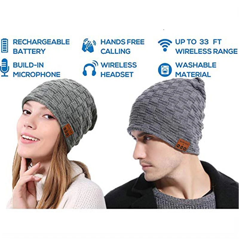 С наушниками Bluetooth бини шапка Кепки Беспроводной наушники гарнитуры с для Для