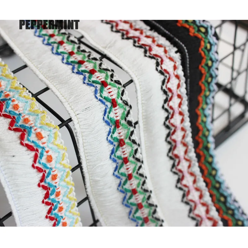 2 ярда 3 см искусственная кружевная вышивка с бахромой отделка в стиле бохо