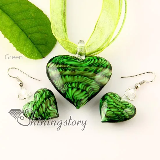 Сердце ручной работы итальянские бусины из муранского стекла ожерелья подвески
