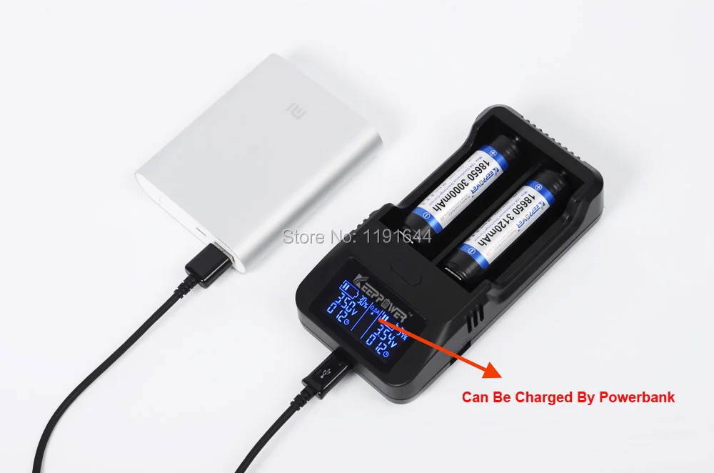 1 шт. Keeppower L2 Plus двухканальный Макс 2А Выход Интеллектуальный ЖК-дисплей зарядное устройство