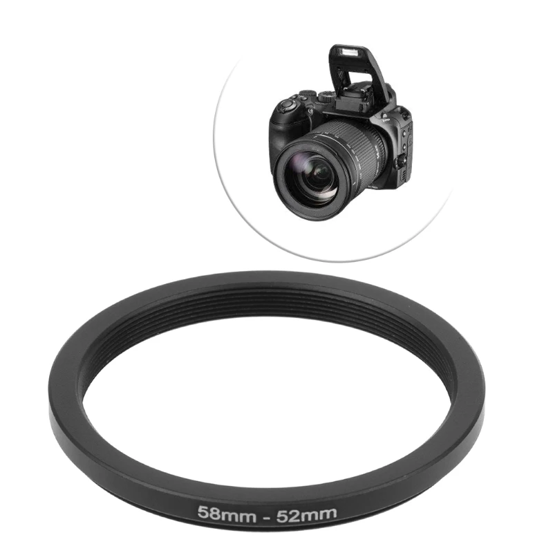 

58mm To 52mm Metal Step Down Rings Lens Adapter Filter Camera Tool Accessory New