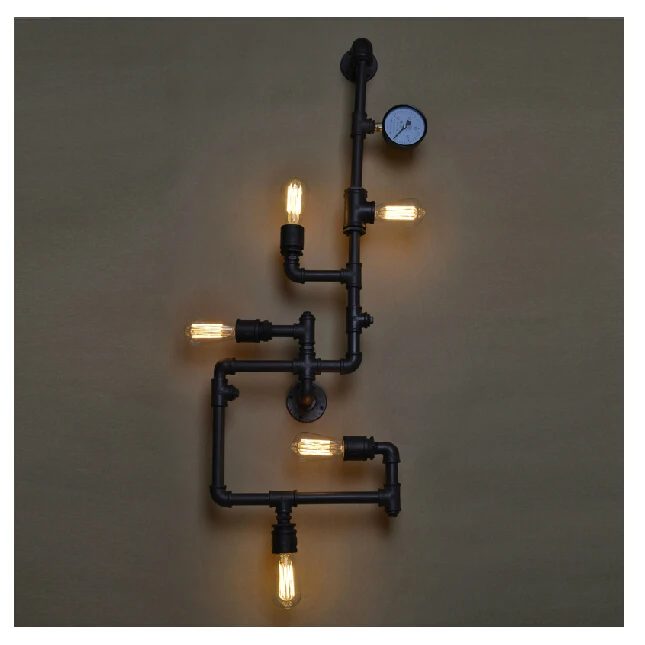 Настенный светильник винтажный для домашнего декора|apliques pared|water pipe wall lamplamp sconces |