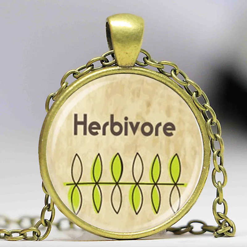 Стеклянный купол оптом подвесные украшения для вегетарианцев herbivore ожерелье в