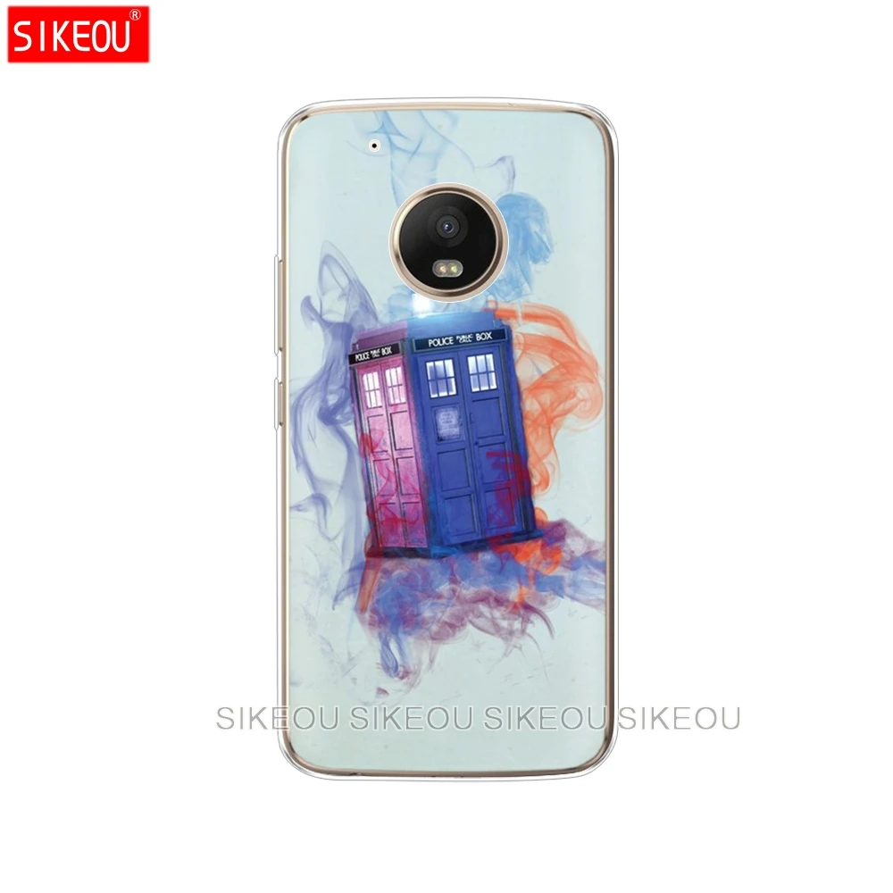 Силиконовый чехол для телефона Motorola Moto G6 G5 G5S Z2 Z3 PLAY PLUS X4 E4 E5 C Tardis Box Doctor Who|Бамперы| |
