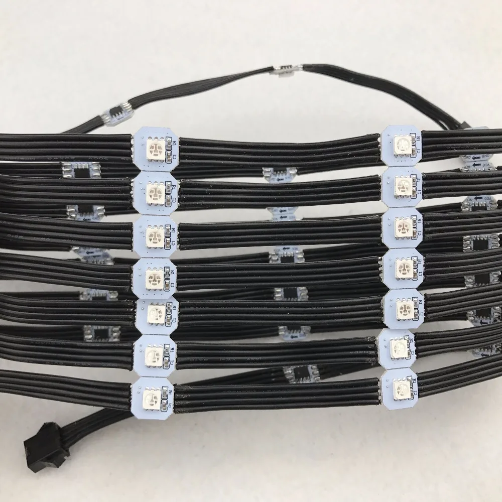 50 светодиодов/комплект адресная Пиксельная гирлянда DC5V GS8208 IC 0 24 Вт/пиксель