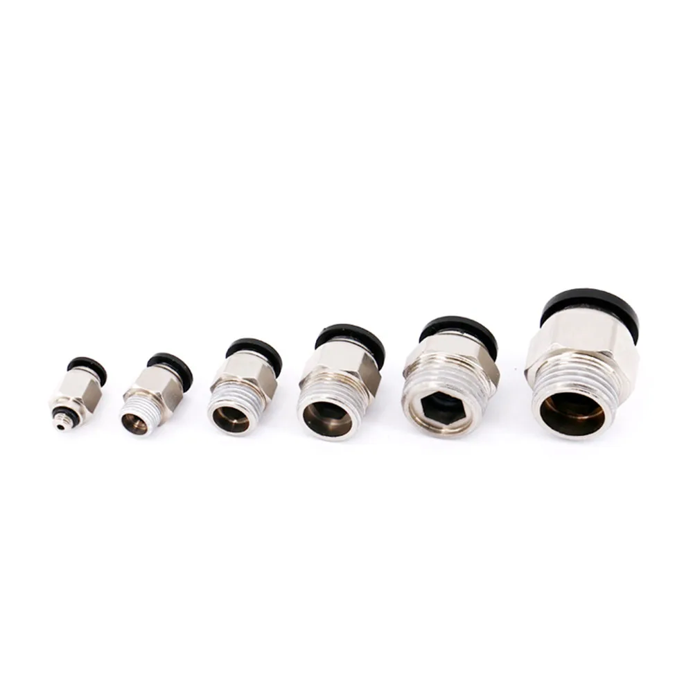 Пневматические фитинги 1 шт. 1/8 &quot1/4&quot 3/8 &quot1/2&quot BSP Male x Fit 5/32 &quotдо 1/2&quot OD трубка |
