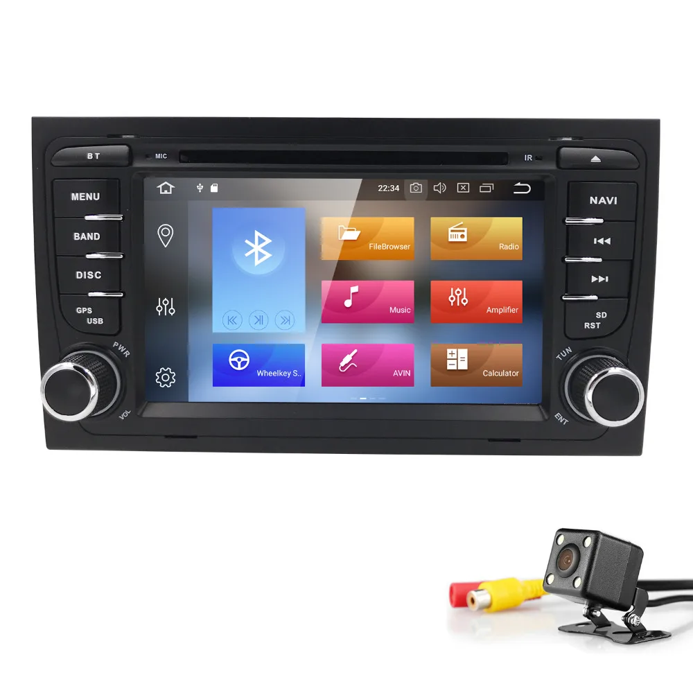 2 din Android 8 0 Автомобильный мультимедийный dvd плеер для SEAT EXEO Audi A4 B6 B7 2002 2003 2004 2005 2006 S4