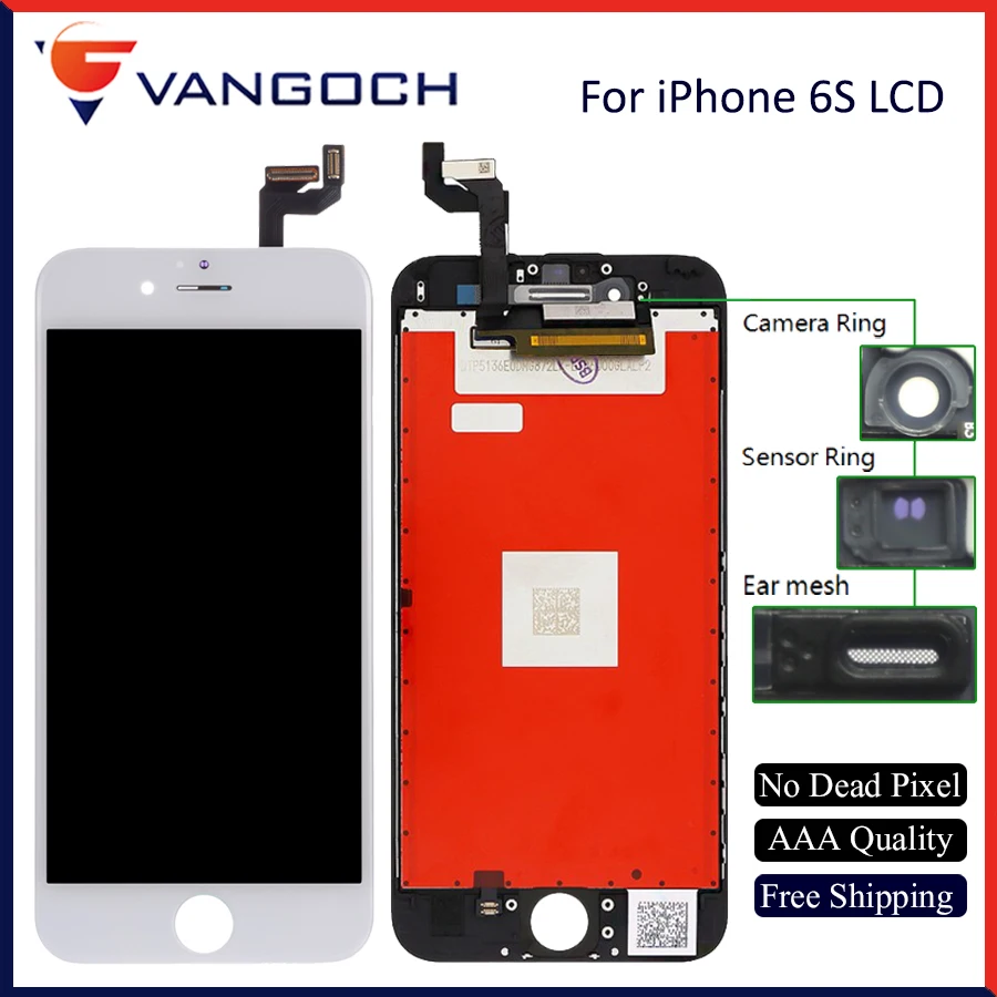20 шт./лот AAA без битых пикселей дисплей для iPhone 6S ЖК части Стеклянная Сенсорная
