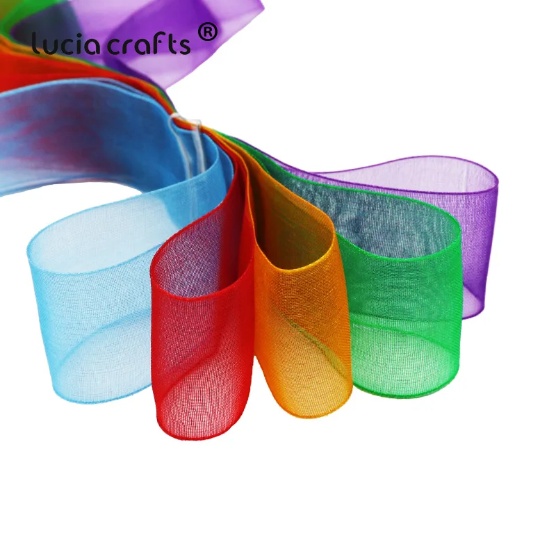 Mixed colors 2 10 ярдов "(25-27 мм) ширина 5 цветов органза лента для упаковки подарков Свадебная вечеринка материалы для украшения DIY ремесло P0107 - Цвет: Mixed colors 2