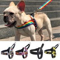 no pull pet dog harness adjustment colorful pattern easy control handle for small medium dogs training walking vest harness