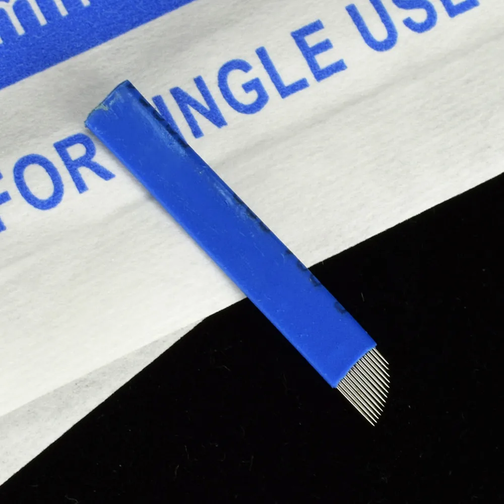 

50pcs 14pin Micro Blading Tebore Needling Laminas Tebori Permanent Make Up Needle Agujas De Microblading Micro Needling Needles