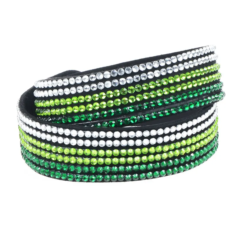 Модный Бархатный браслет кожаный с кристаллами и застежкой кнопкой ювелирные