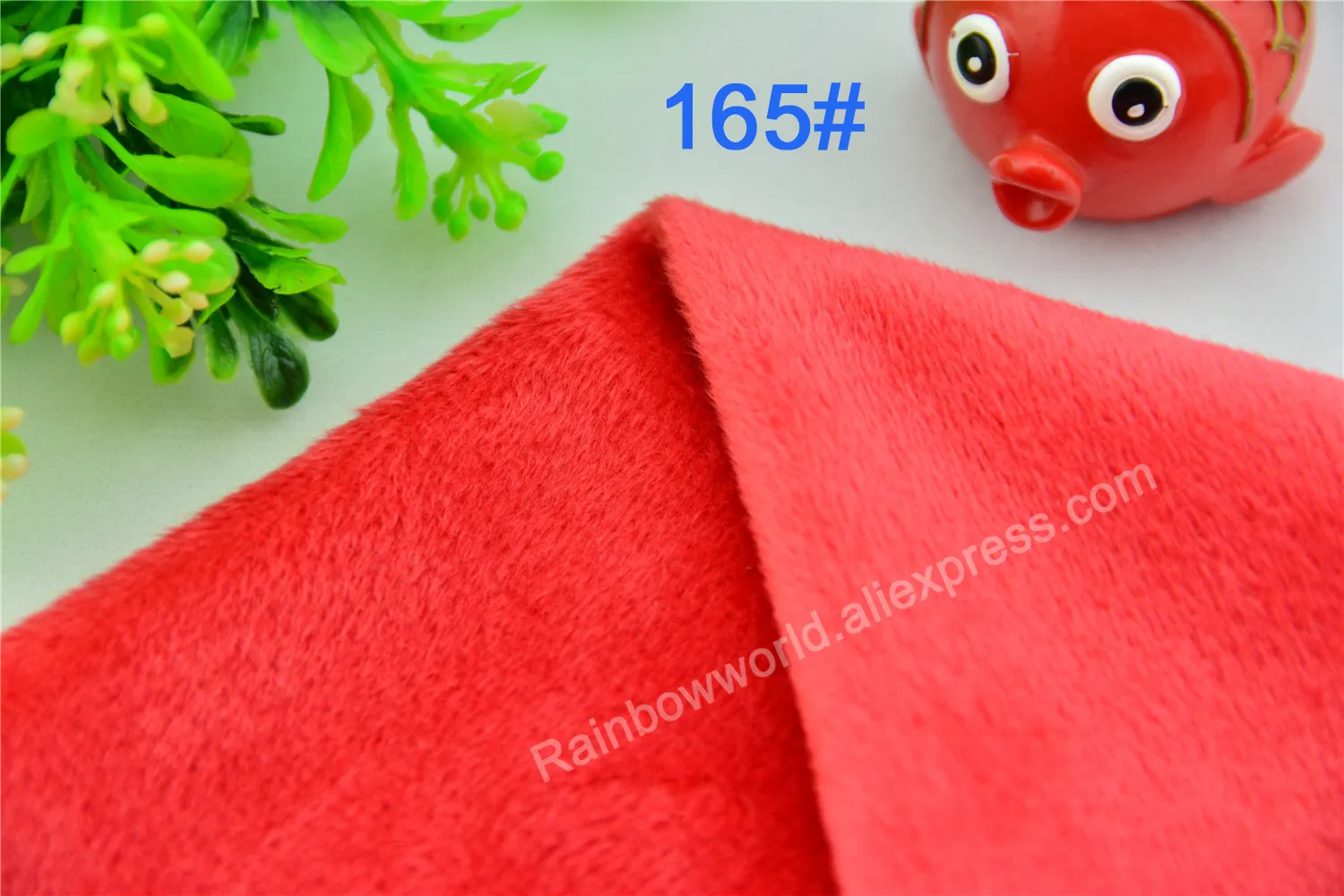 165 # красный цвет супер мягкие короткие волосы 2 3 мм флис ткань бархат МИКРОФИБРА