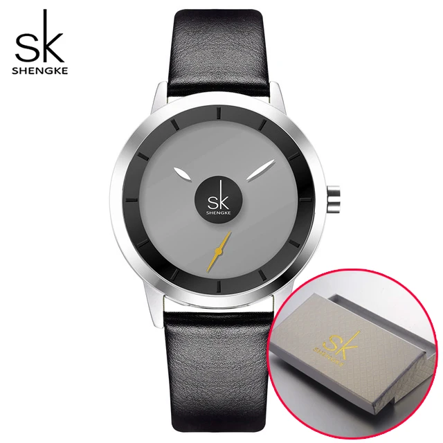 Men Gray Пара часы для любителей повседневное Shengke для женщин кварцевые часы креативные наручные часы дизайн водостойкий мужчин дамы наручные - Цвет: Men Gray