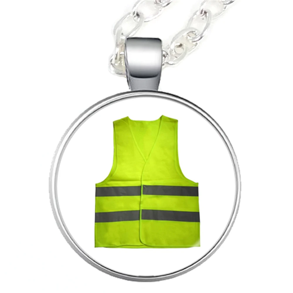 Креативное ожерелье с подвеской в виде желтого жилета