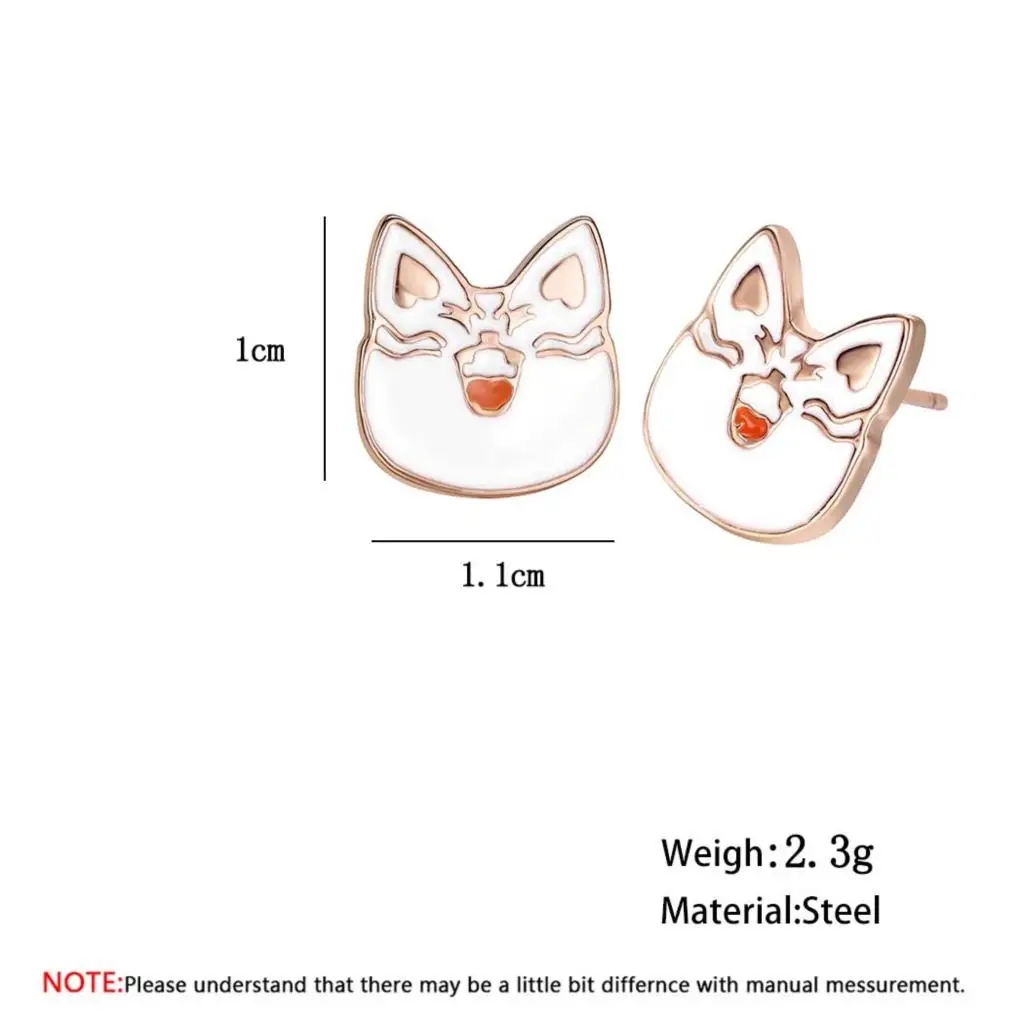 Женские и детские серьги Cxwind серьги-гвоздики из нержавеющей стали в виде кота