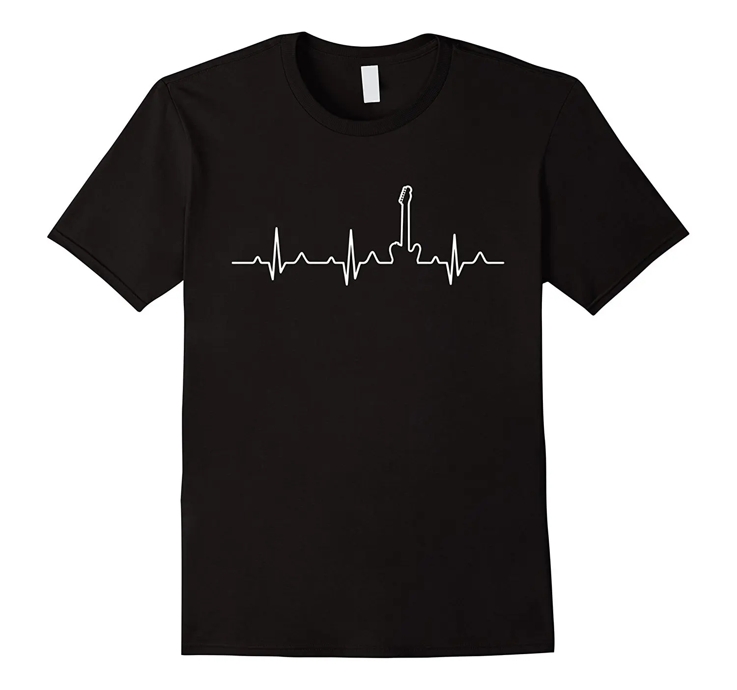 Футболка с рисунком сердцебиения гитары Мужская брендовая принтом свинца платье