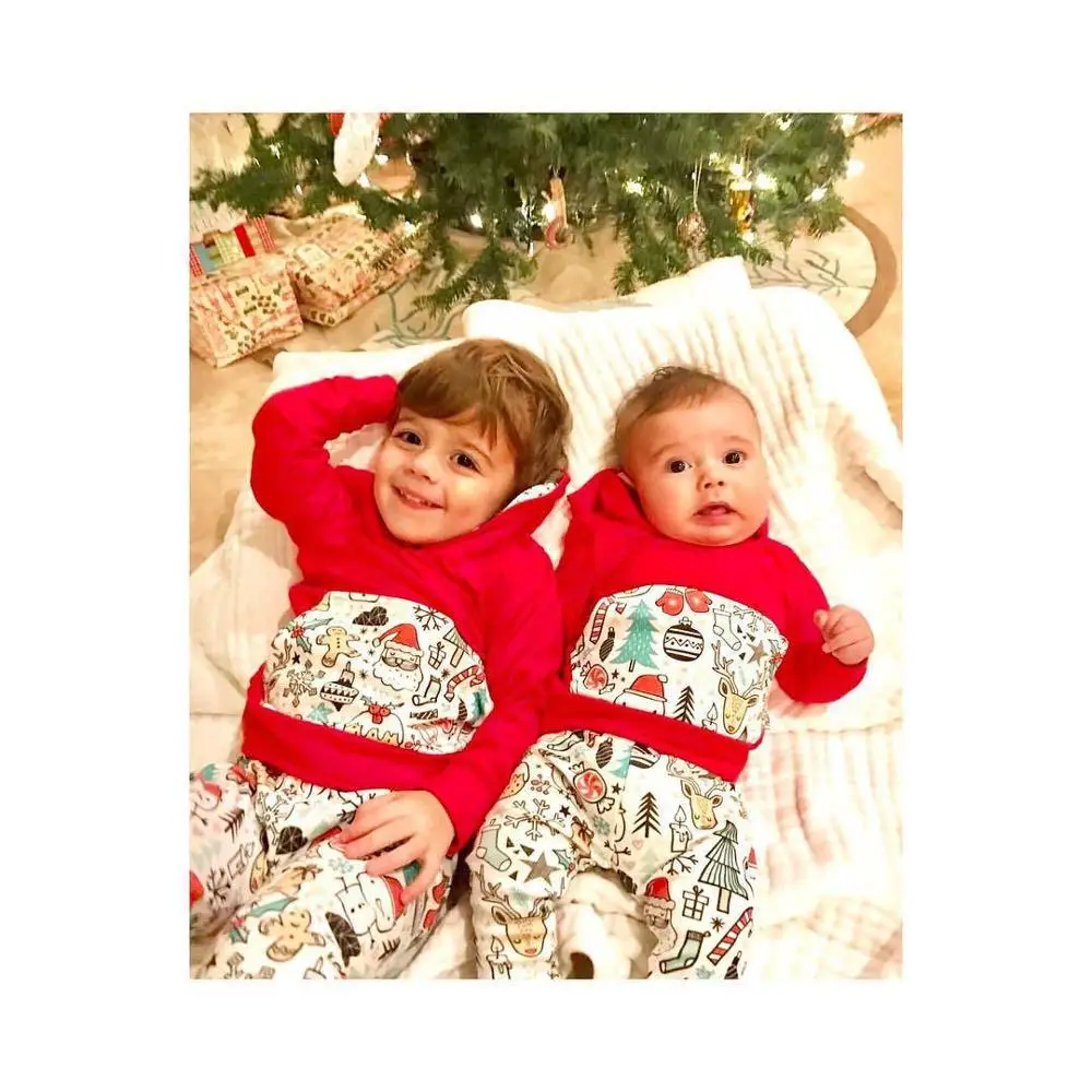 Autumn Baby Girl Clothes Christmas Cartoon Long-Sleeve Hoodie Legging Suit Boy Girls Clothing Set Children Costume Dropshipping | Детская
