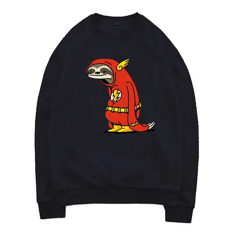 Sloth Hoodies fish Забавные толстовки с ворсом флисовые мужские толстовки с капюшоном утепленная мужская одежда хлопок Прямая толстовки хип хоп недорогая Толстовка - Цвет: Sloth Hoodies fish