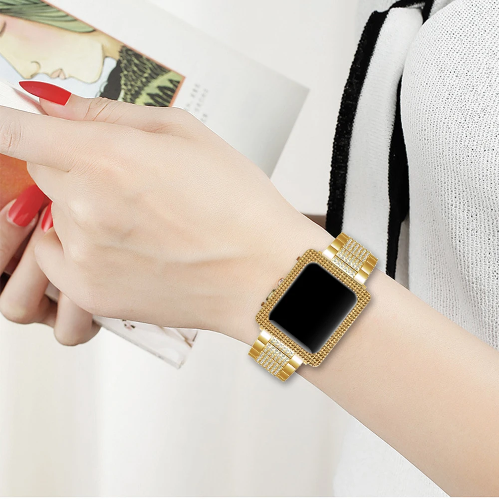 Чехол для Apple Watch с кристаллами 38 мм 42 мм|Бамперы| |