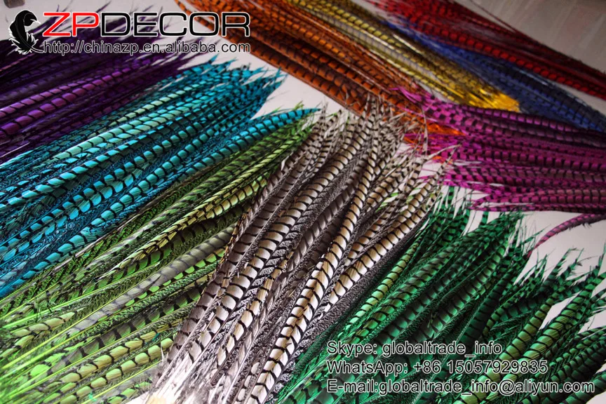 ZPDECOR 40 44 дюйма (100 110 см) 50 шт./лот супер длинные натуральные женские перья из хвоста