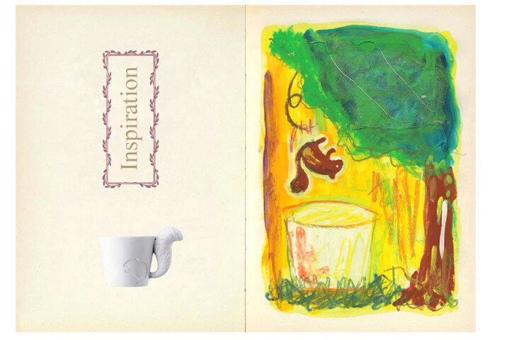 Керамическая кружка с изображением белого кота/кролика/белки/оленя животного