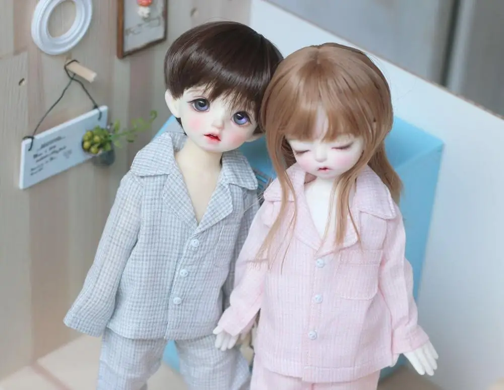 1/6 BJD SD Пижама кукла набор розового синего цвета для реальная Одежда кукол |