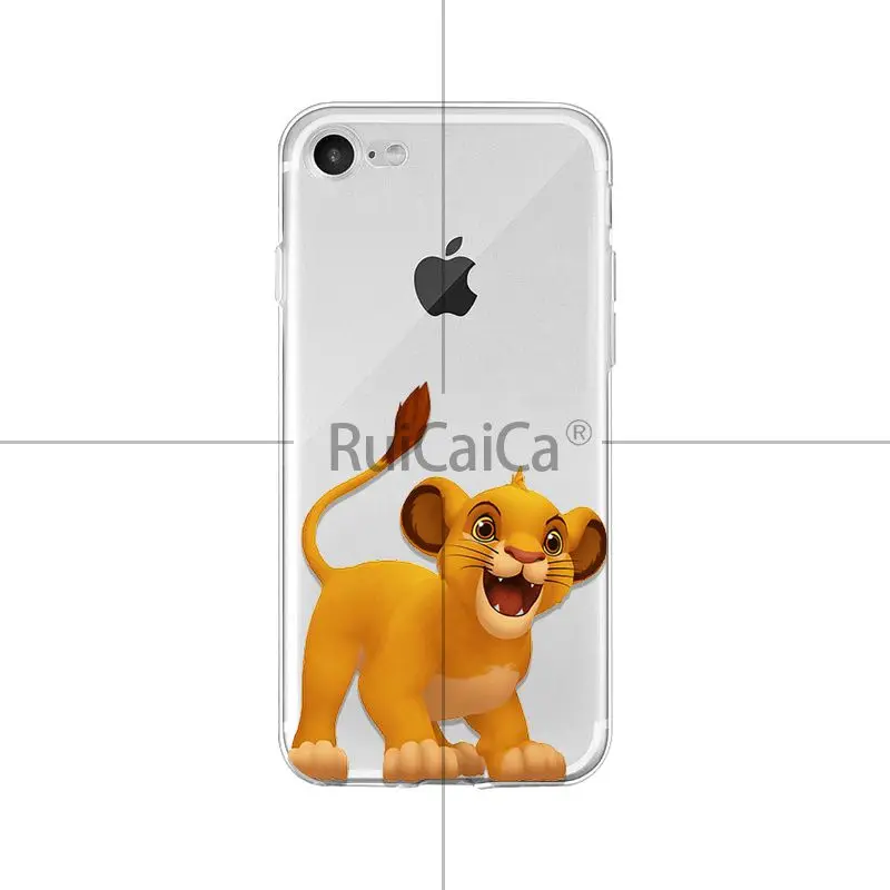 Ruicaica мультяшный Король Лев цветной рисунок чехол для телефона для Apple iPhone 8 7 6 6S Plus X XS max 5 5S SE XR чехол