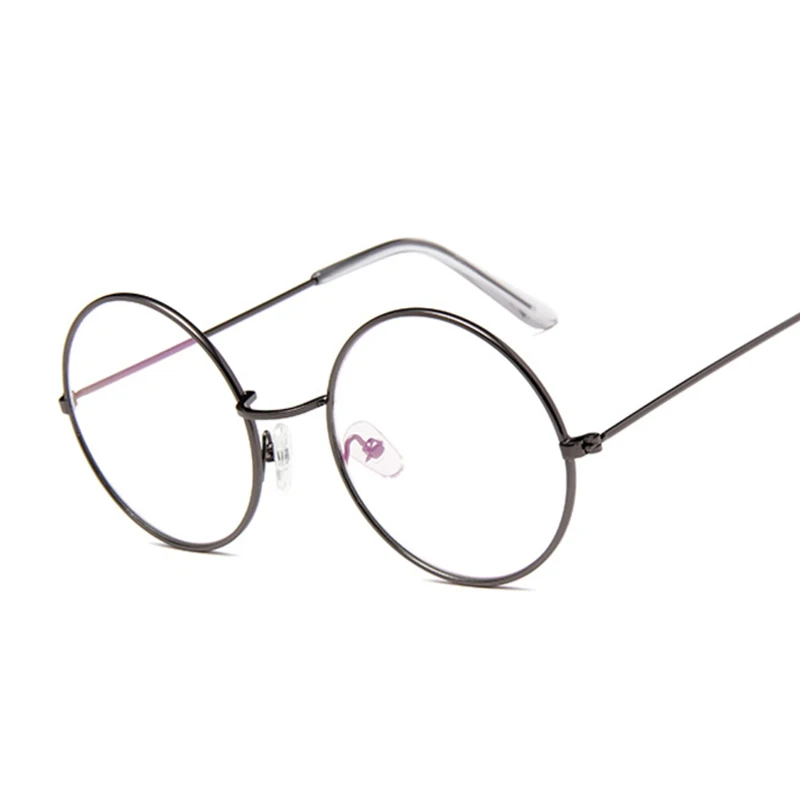 Женская круглая оправа из прозрачного стекла винтажная овальная в стиле