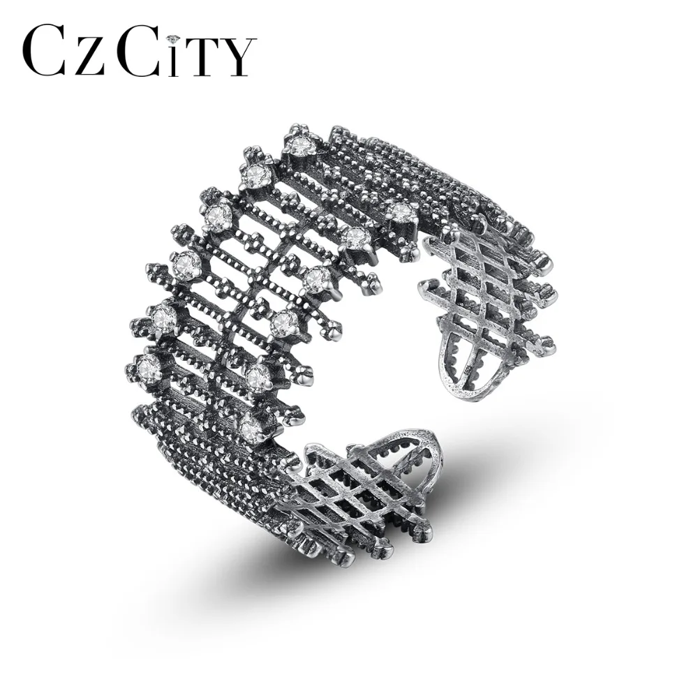 CZCITY Новое преувеличиваемая Стиль индивидуальные Открытые Кольца для женщин