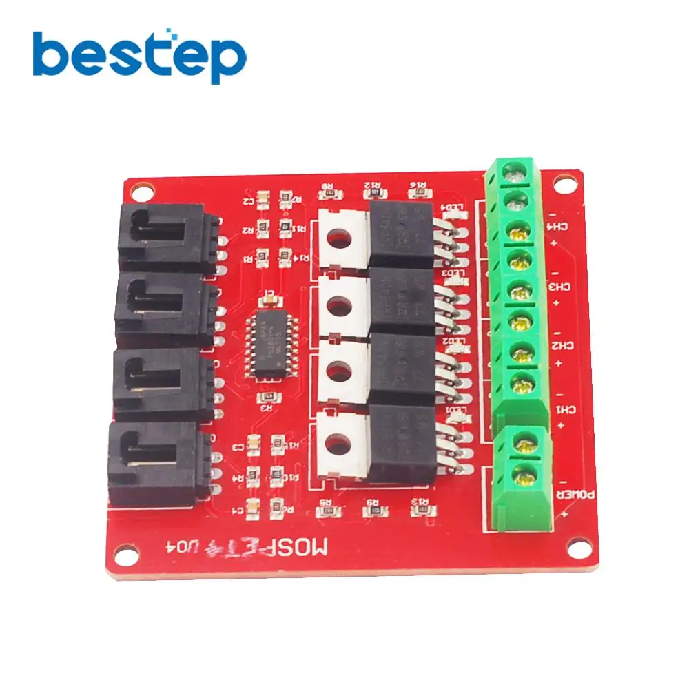 Четырехканальный 4 канальный модуль переключения МОП транзистора с кнопкой IRF540