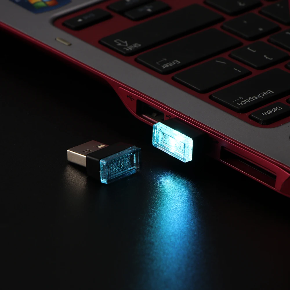 USB ночник светодиодный для внутреннего оформления автомобиля свет футовая лампа