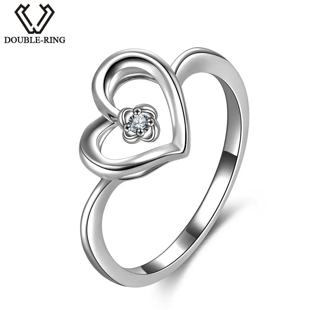 

DOUBLE-R 100% Genuine Diamond 925 Sterling Silver Ring